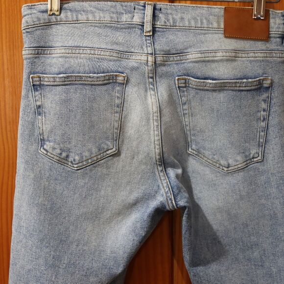 H&M Blue Skinny Distressed Jeans Y2K Super SKINNY 29 - Picture 9 of 12